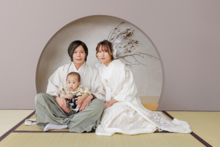 ご家族も一緒にスタジオ和装撮影♪
