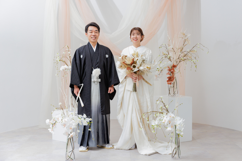 白無垢×黒紋付