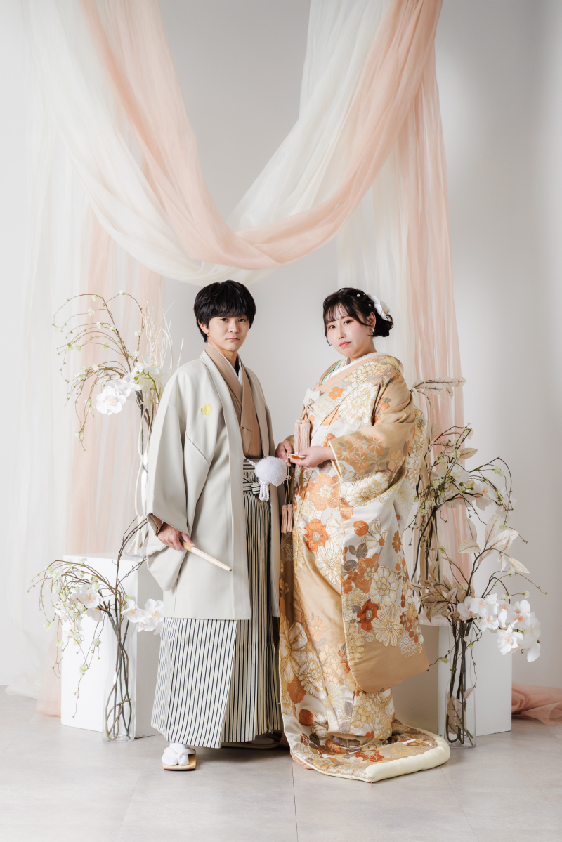 和装でかっちりと