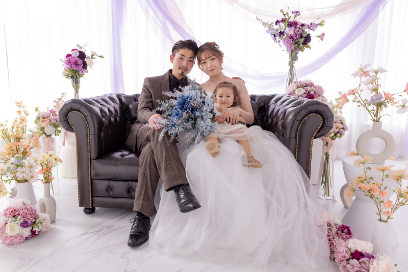 お花に囲まれて