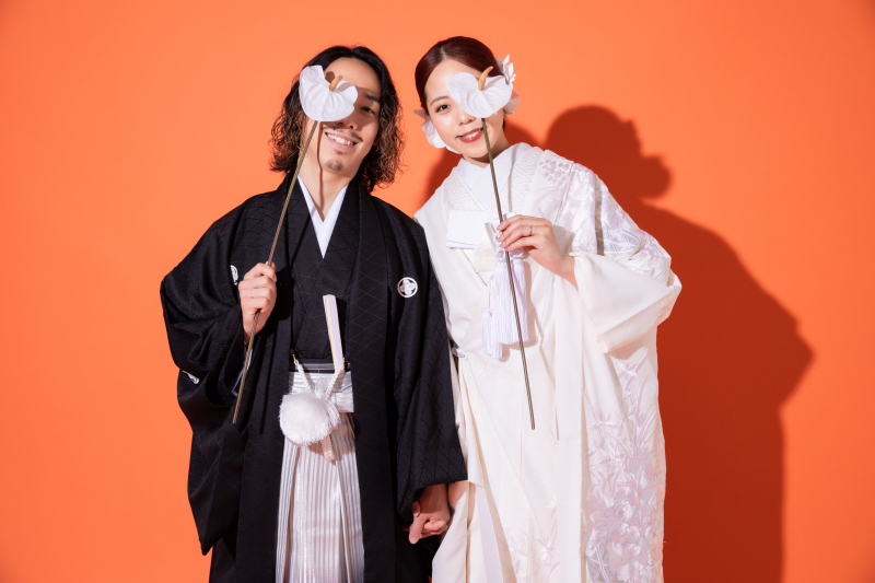 おしゃれなお二人!和装2点スタジオ撮影♪