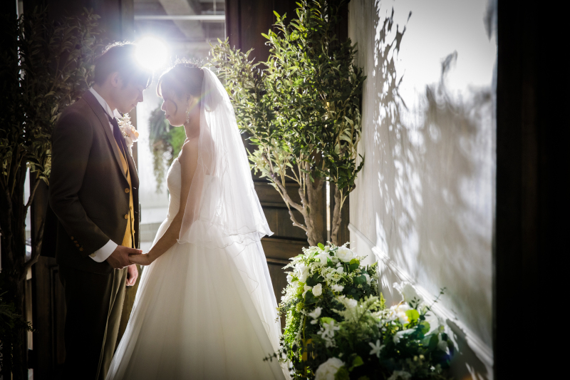 ウェディングドレスでの撮影も