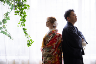 完全貸切！自然光の降り注ぐスタジオで和装洋装2着撮影♪