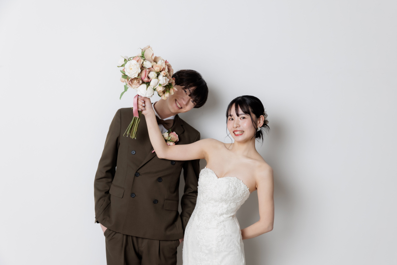 ブーケからひょっこり