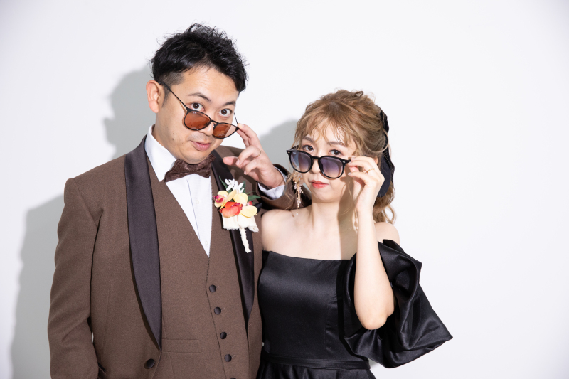 お揃いサングラス