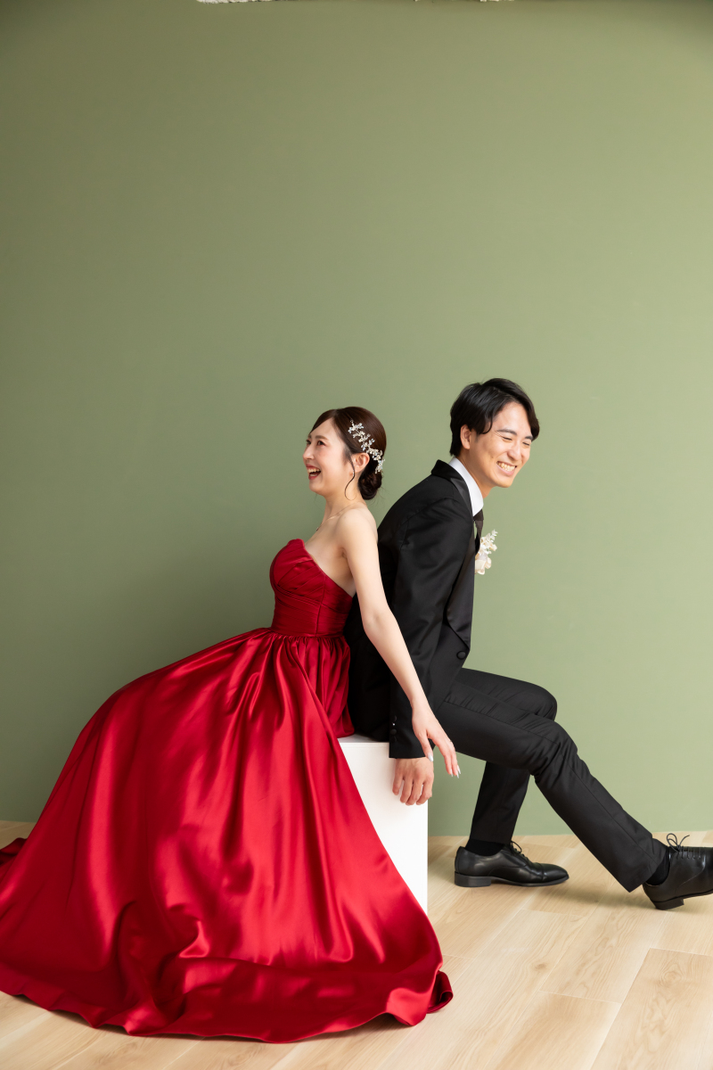 座ったショットも