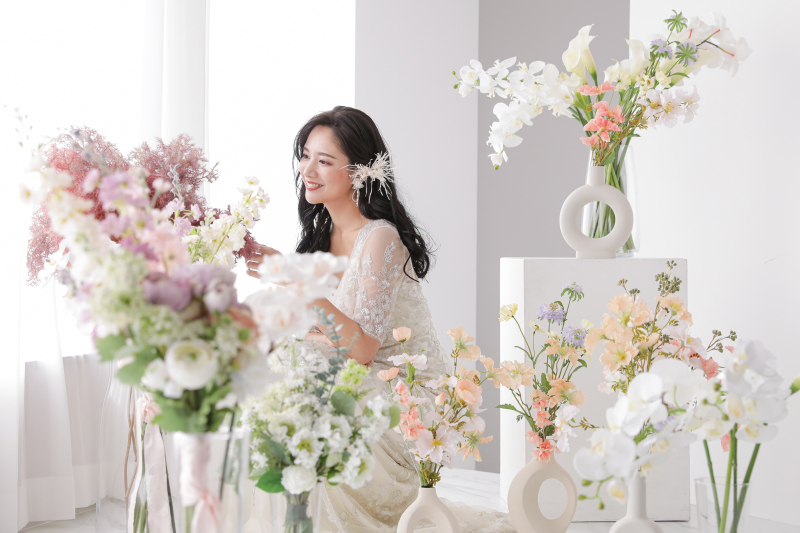 【スタジオ撮影】洋装ソロウェディング☆スタジオを貸切で撮影♪今の自分を美しく残そう♡データ60カット付き70,000円