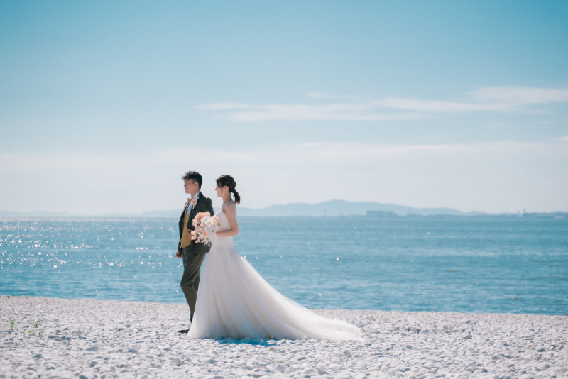 【ロケーション撮影】憧れの海でドレス1点撮影☆サンセットも選べる!データ100カット付き!145,000円♪