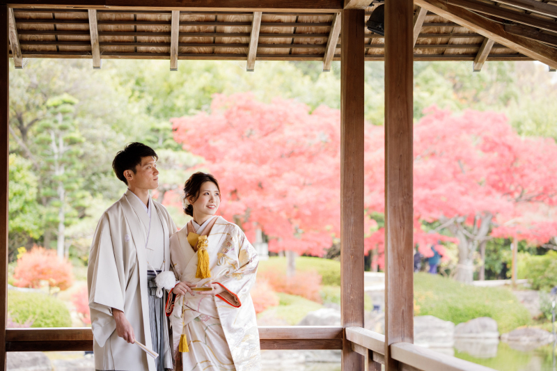 【ロケーション撮影】大仙公園ロケーション☆風情溢れる日本庭園で和装撮影！和装1着ロケーションプラン145,000円