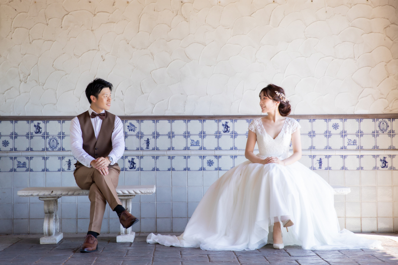 【ロケーション撮影】緑に囲まれたロケーション★鶴見緑地公園で自然を感じながらお二人らしい撮影を☆洋装1点プラン!130,000円