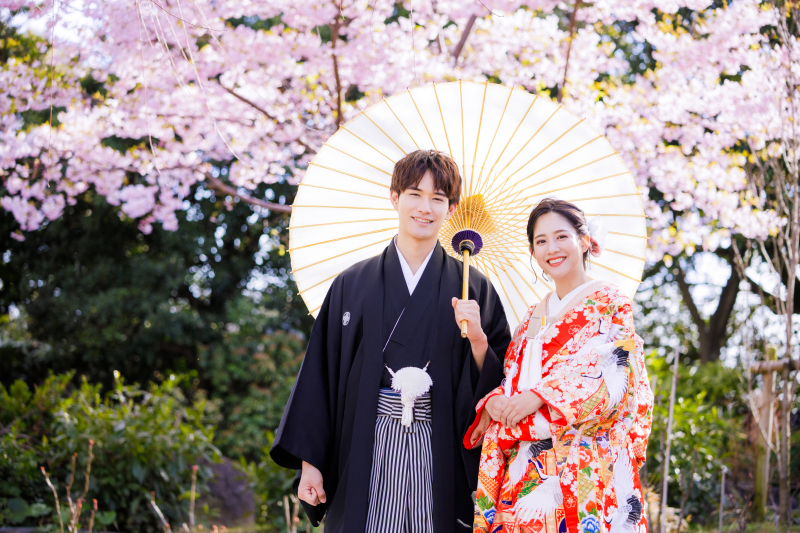 【ロケーション撮影】大仙公園ロケーション☆風情溢れる日本庭園で和装撮影！桜ロケも◎☆和装1着ロケーションプラン145,000円