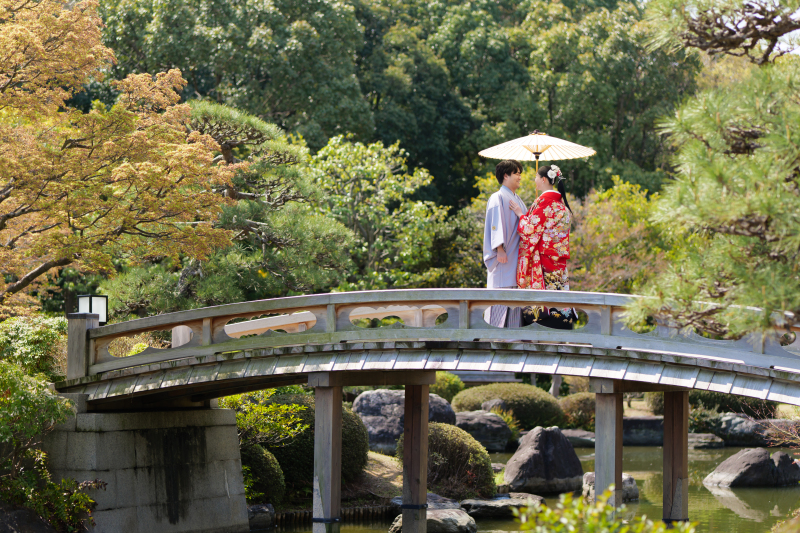 【ロケーション撮影】大仙公園ロケーション☆風情溢れる日本庭園で和装撮影！桜ロケも◎☆和装1着ロケーションプラン145,000円