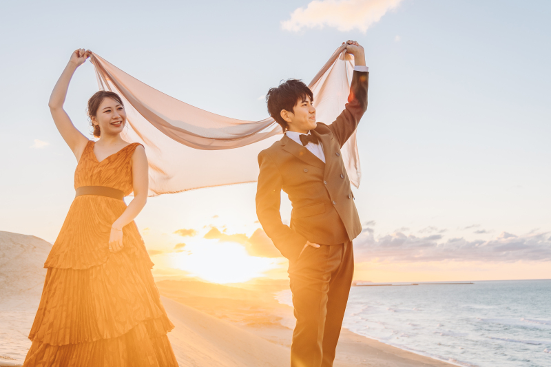 【ロケーション撮影】鳥取砂丘で叶う洋装1点プラン!サンセットや海でも撮影!200カット納品♪300,000円→250,000円