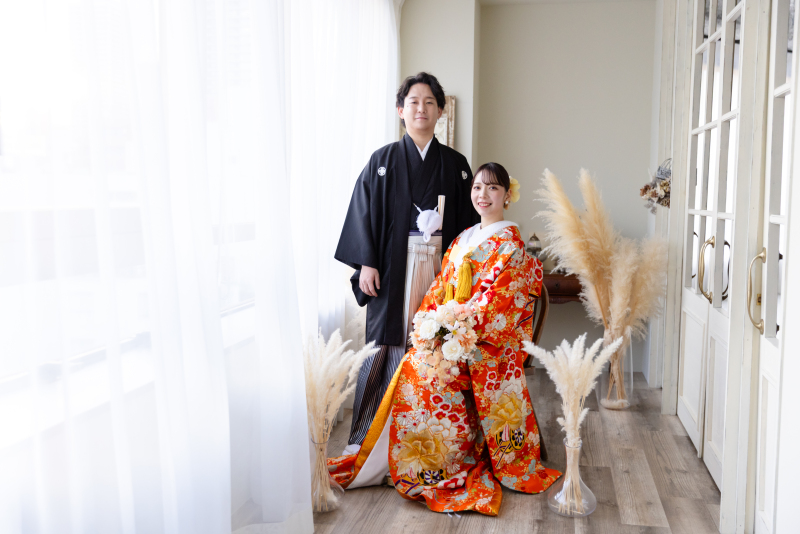 挙式をされる方へ【結婚式で使えるデータお急ぎ納品★2面アルバム付き】ドレスも和装も選べる1点スタジオ撮影プラン♪115,000円
