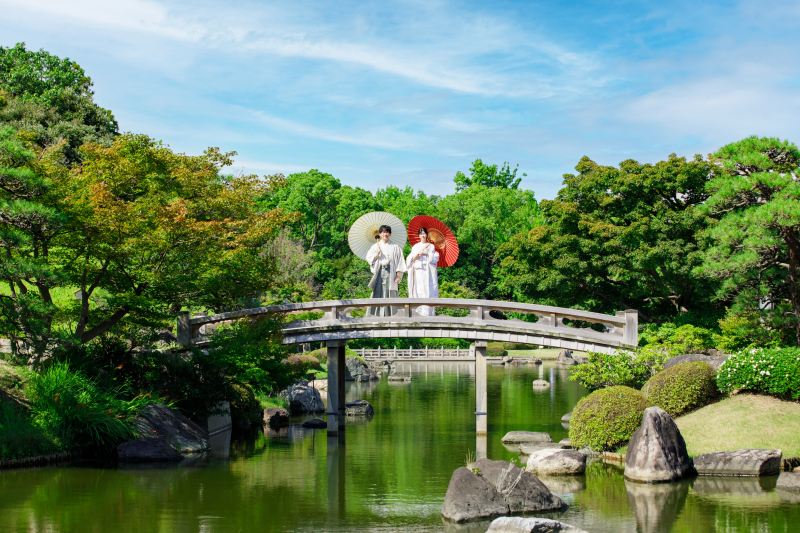 【スタジオ+ロケーション撮影】新緑ロケーション受付開始☆洋装も和装も大満足の2着撮影プラン☆データ200カット付168,000円