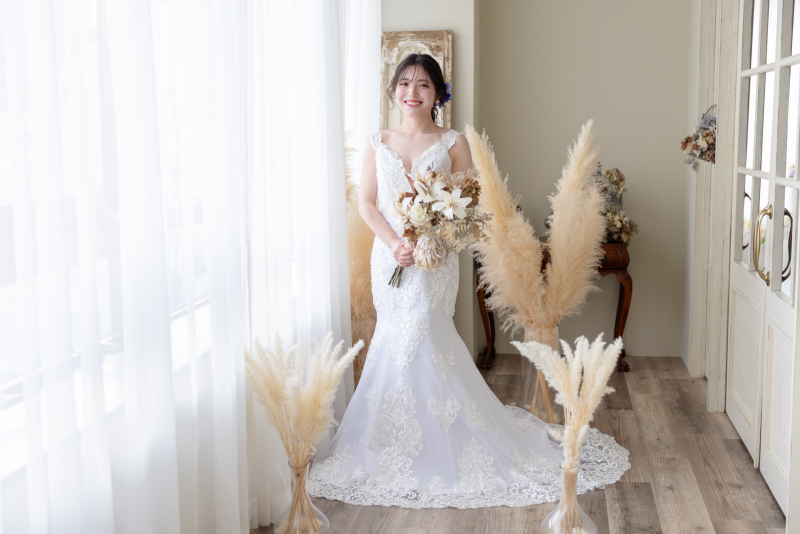 【スタジオ撮影】洋装ソロウェディング☆スタジオを貸切で撮影♪今の自分を美しく残そう♡データ60カット付き70,000円