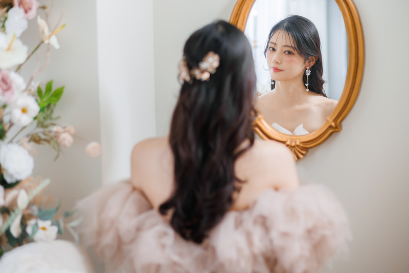 【スタジオ撮影】洋装ソロウェディング☆スタジオを貸切で撮影♪今の自分を美しく残そう♡データ60カット付き70,000円
