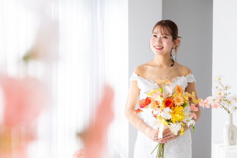 【スタジオ撮影】洋装ソロウェディング☆スタジオを貸切で撮影♪今の自分を美しく残そう♡データ60カット付き70,000円