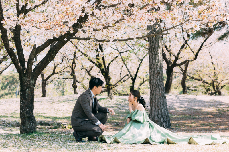 【スタジオ+ロケーション撮影】桜ロケーション受付開始☆ドレスも和装も大満足の2着撮影プラン☆データ200カット付148,000円