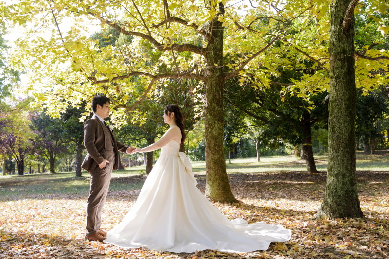 【スタジオ+ロケーション撮影】秋のご予約受付中☆ドレスも和装も大満足の2着撮影プラン☆データ200カット付148,000円☆