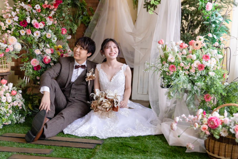 【スタジオ撮影】3着プラン！ドレスも和装も組み合わせ自由！撮影時間もゆったりが嬉しい☆