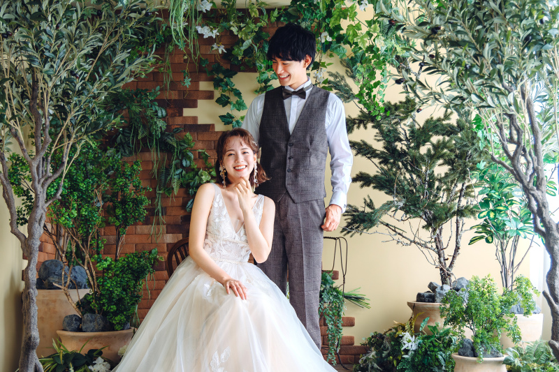 挙式をされる方へ【結婚式で使えるデータお急ぎ納品★2面アルバム付き】ドレスも和装も選べる1点スタジオ撮影プラン♪115,000円