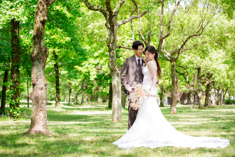 【スタジオ+ロケーション撮影】新緑ロケーション受付開始☆洋装も和装も大満足の2着撮影プラン☆データ200カット付168,000円