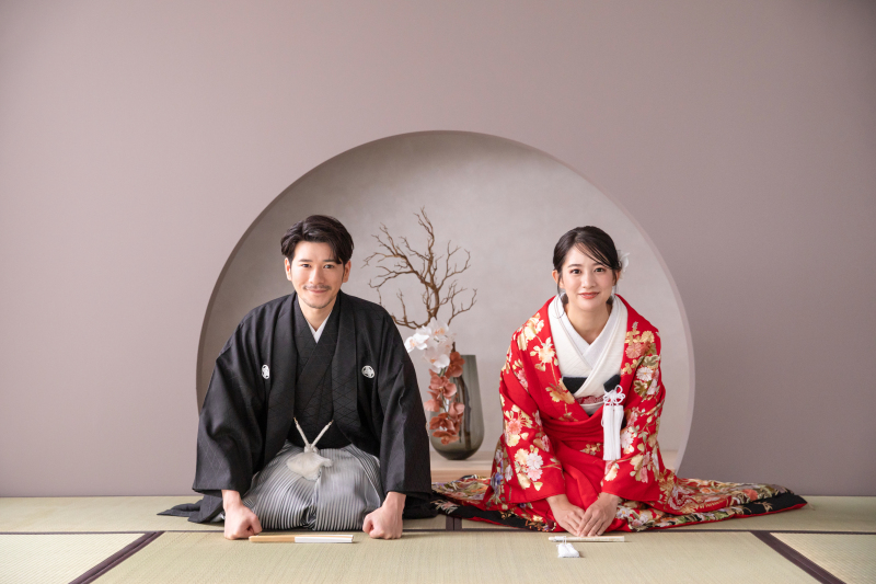 挙式をされる方へ【結婚式で使えるデータお急ぎ納品★2面アルバム付き】ドレスも和装も選べる1点スタジオ撮影プラン♪115,000円