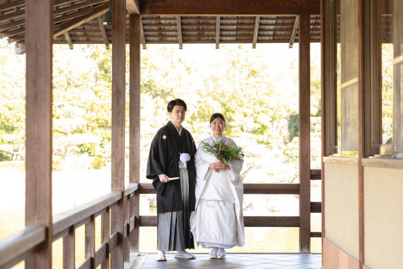 【ロケーション撮影】大仙公園ロケーション☆風情溢れる日本庭園で和装撮影！和装1着ロケーションプラン145,000円