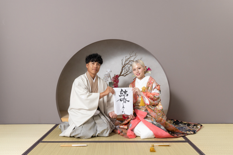 【スタジオ+ロケーション撮影】桜ロケーション受付開始☆ドレスも和装も大満足の2着撮影プラン☆データ200カット付168,000円