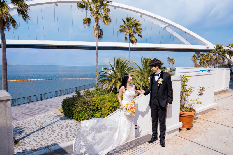 【チャペルロケーション撮影】海沿いの本格的なチャペル撮影♪洋装1点貸切フォトプラン!お二人だけの特別な空間を☆