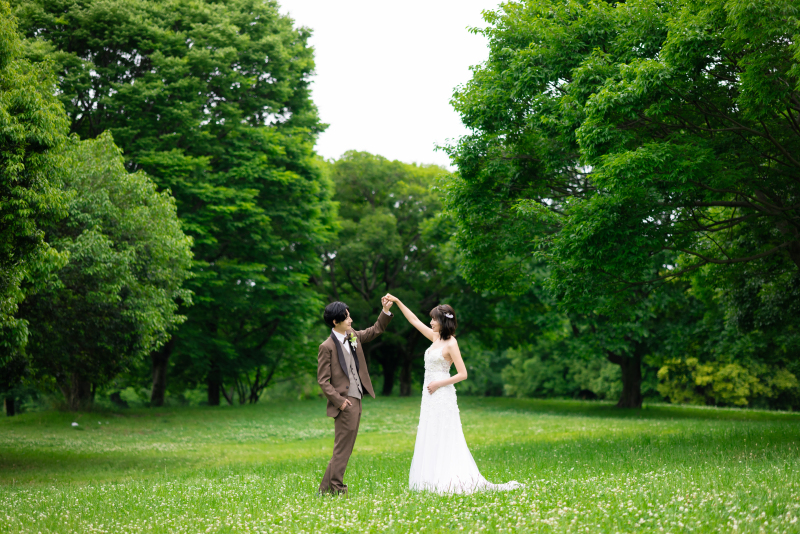 【スタジオ+ロケーション撮影】桜ロケーション受付開始☆ドレスも和装も大満足の2着撮影プラン☆データ200カット付168,000円