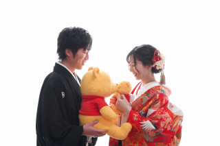 お持ち込み小物でかわいく「和洋装スタジオプラン撮影」 