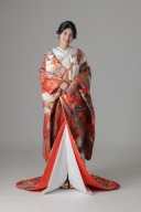 花扇 鶴 流水 藤/多色