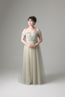 胸元ギャザーオフショルダー