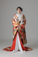 鶴 御所車 松/ゴールド