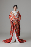 御所車 鳳凰 四季花/レッド