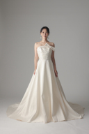 胸元リボンシンプルサテン