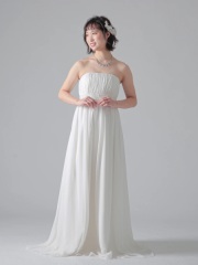 ギャザーホワイトビジュー切替/WD11016