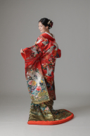 群れ鶴 四季花/レッド