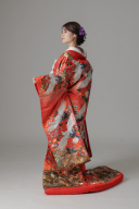 群れ鶴 四季花/レッド