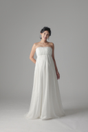 胸元フリル花モーチエンパイア