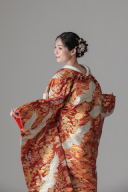 金流水 金松 鶴/レッド