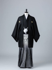 正絹黒紋付×グラデーション袴