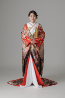 鳳凰 屏風 御所車/レッド