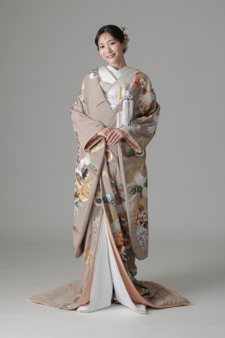 飛翔流水水割付文様/04-33/茶色