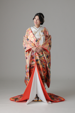 鴛鴦 青海波/ピンク