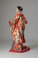 舞鶴 流水 四季花/朱赤