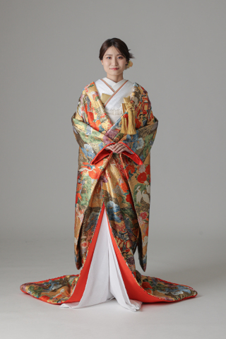 御所車 四季車 松/ゴールド