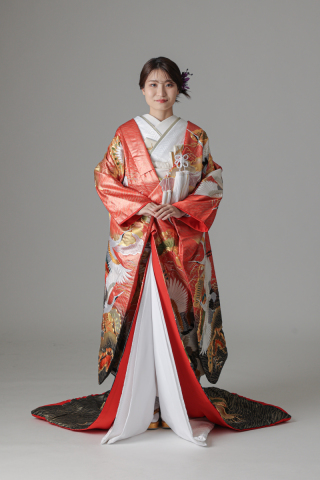 金松 鶴 露草/レッドブラック